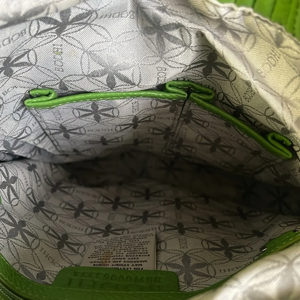 BODHI green leather hobo bag large - Picture 3 of 5